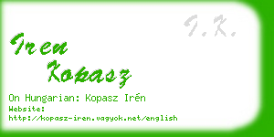 iren kopasz business card